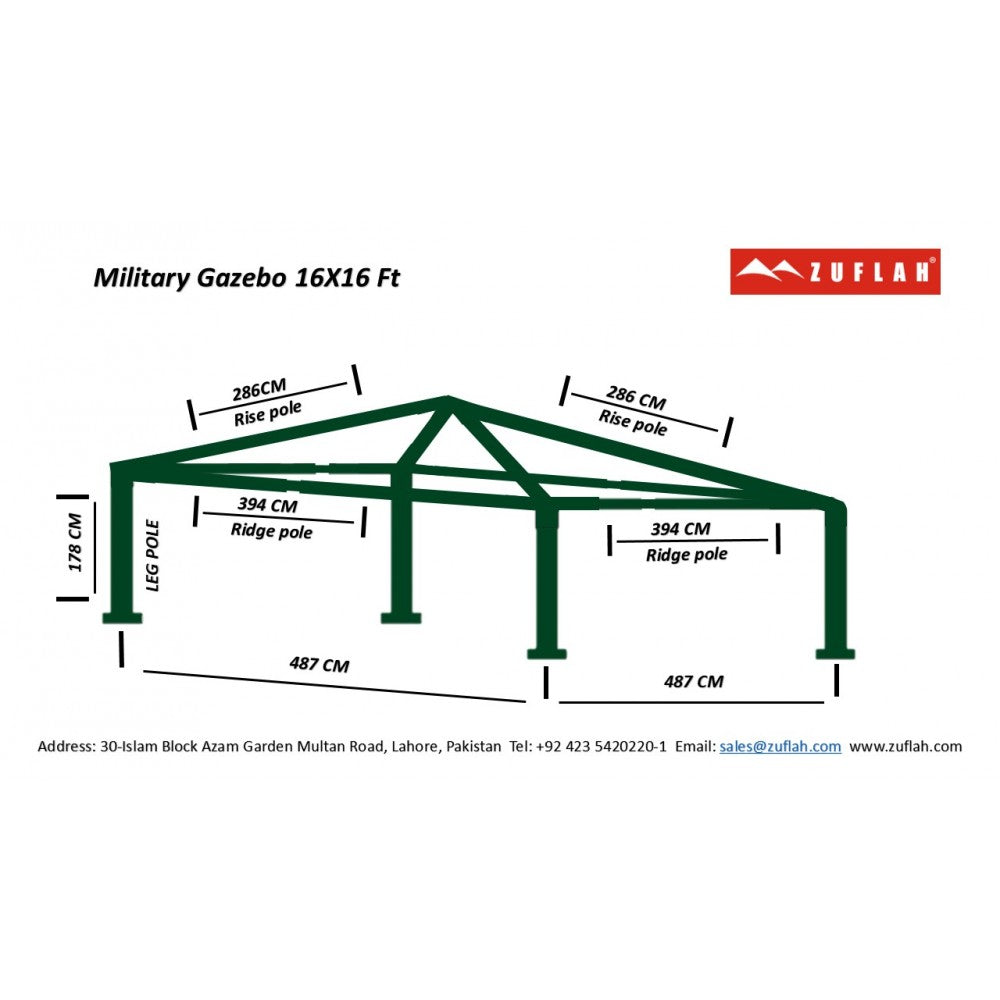 Gazebo for army 16X16ft