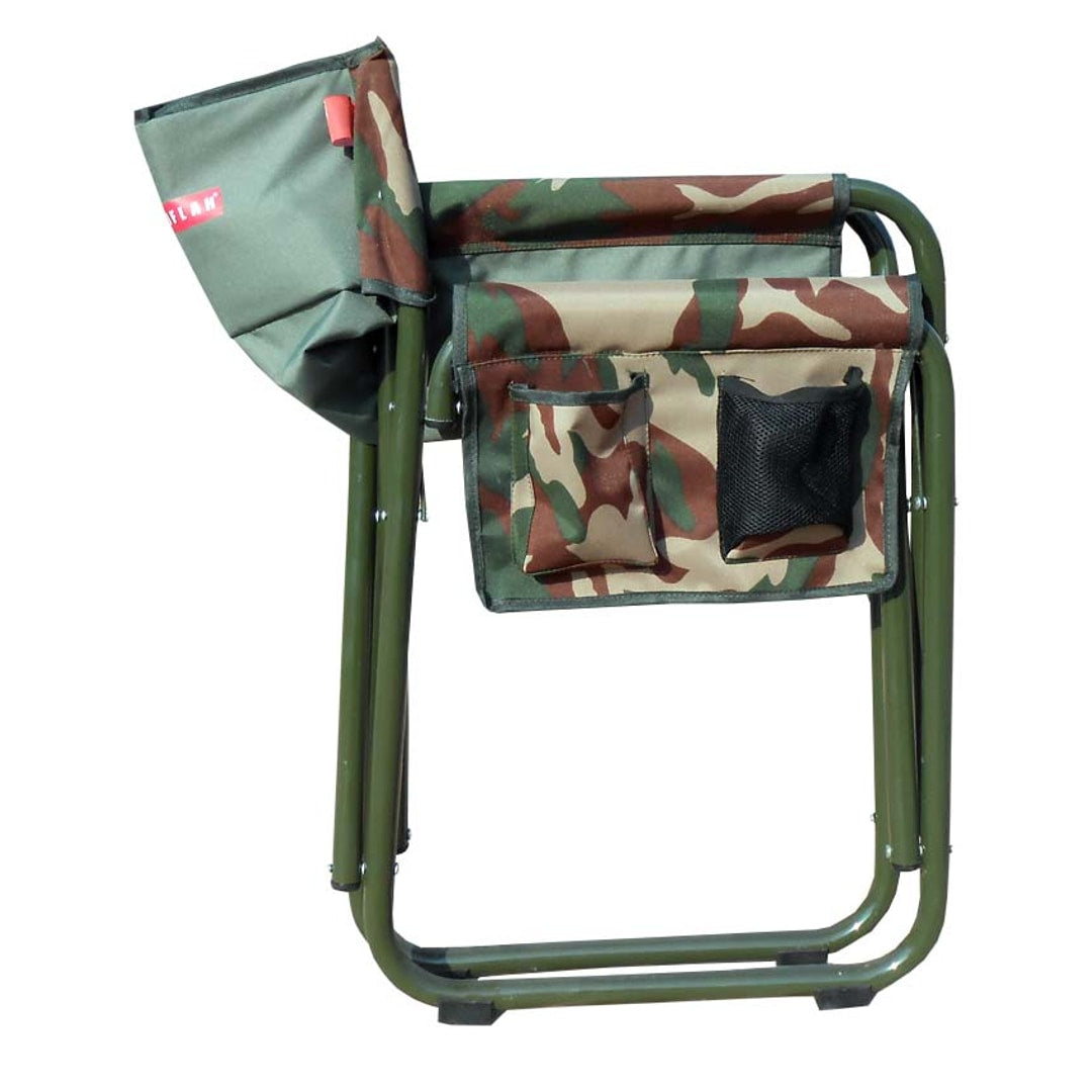 Standard Folding Chair With Arms Frame Aluminum Camouflage