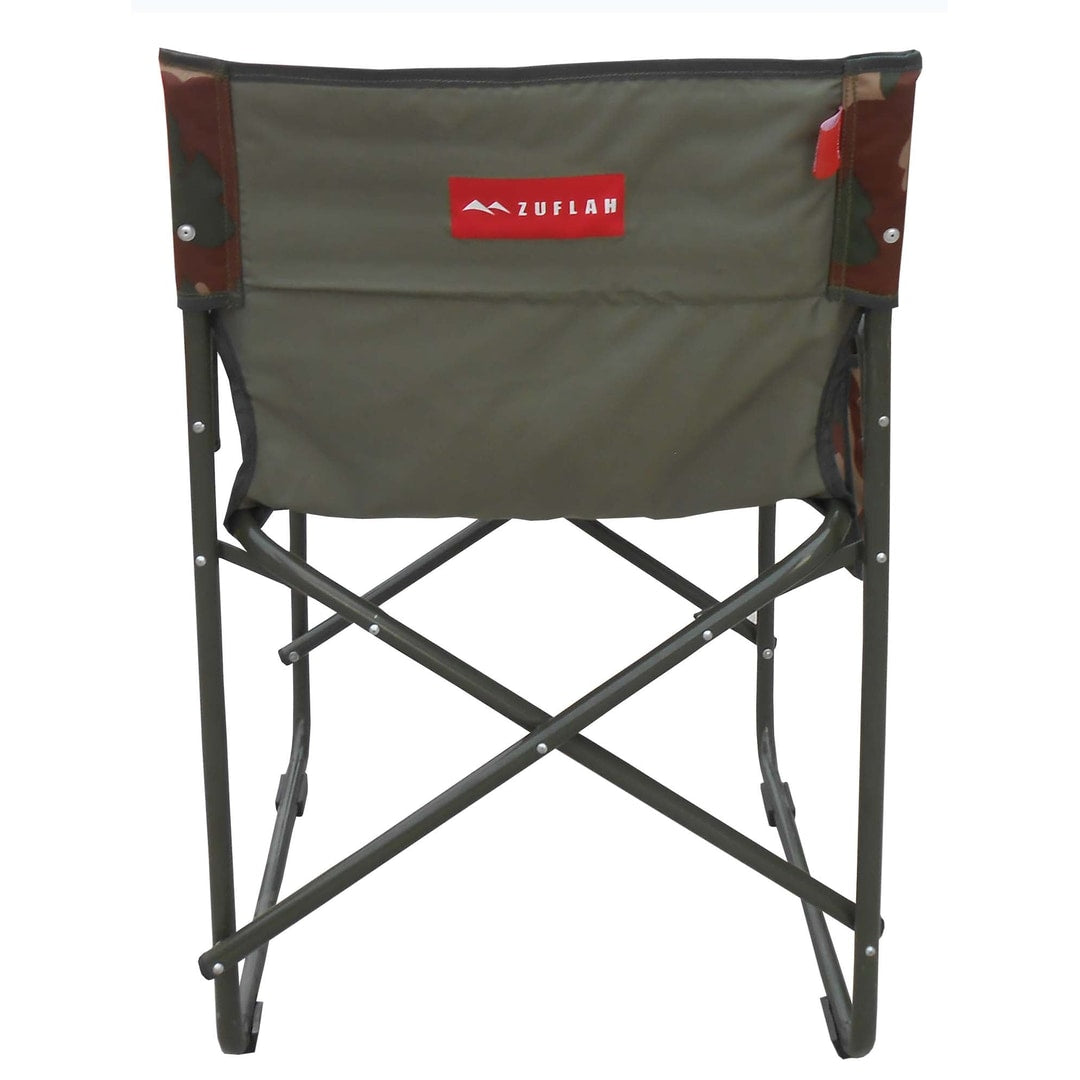 Camping Folding Chair With Arms Frame Iron Camouflage